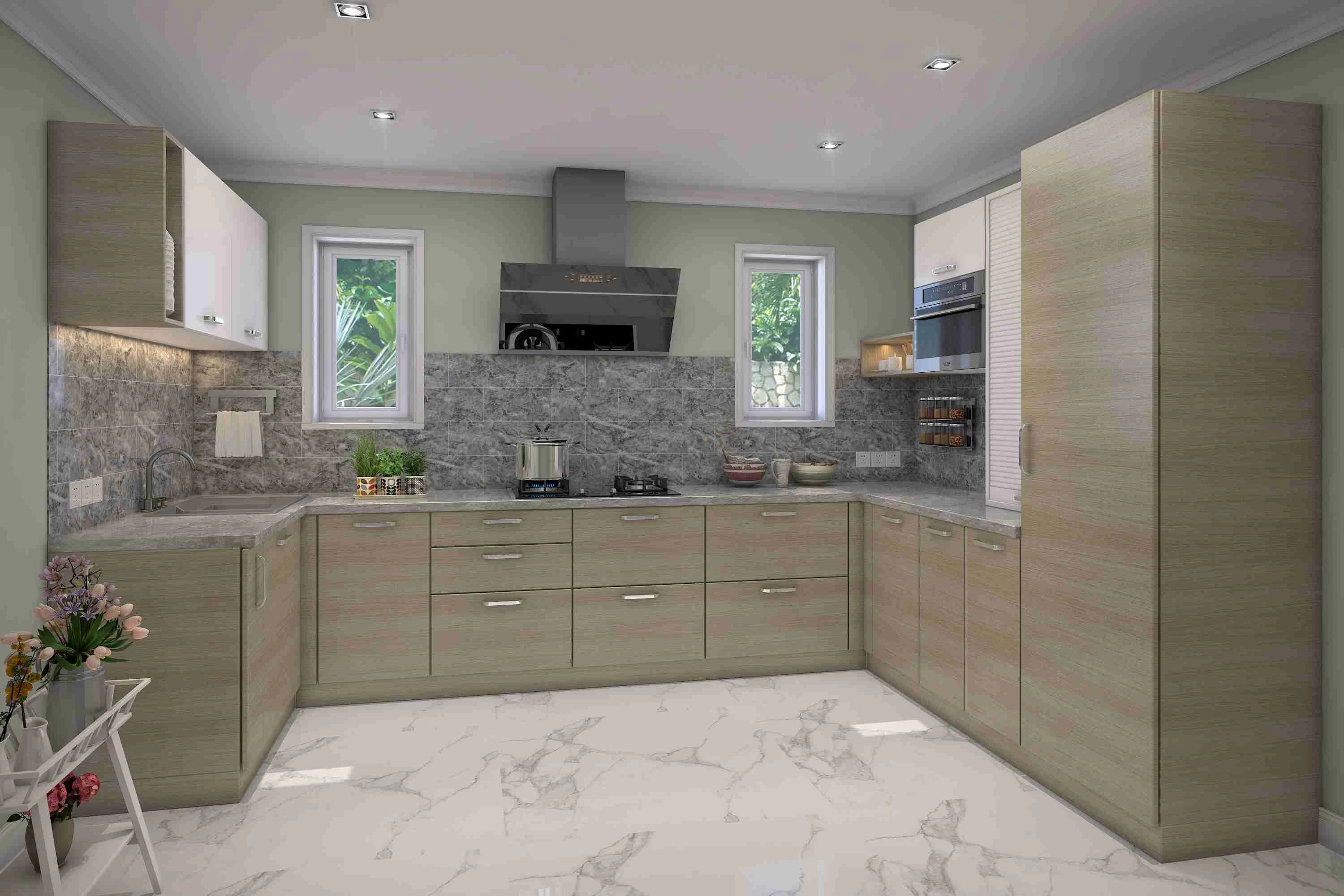 U Shaped Kitchen Design 2